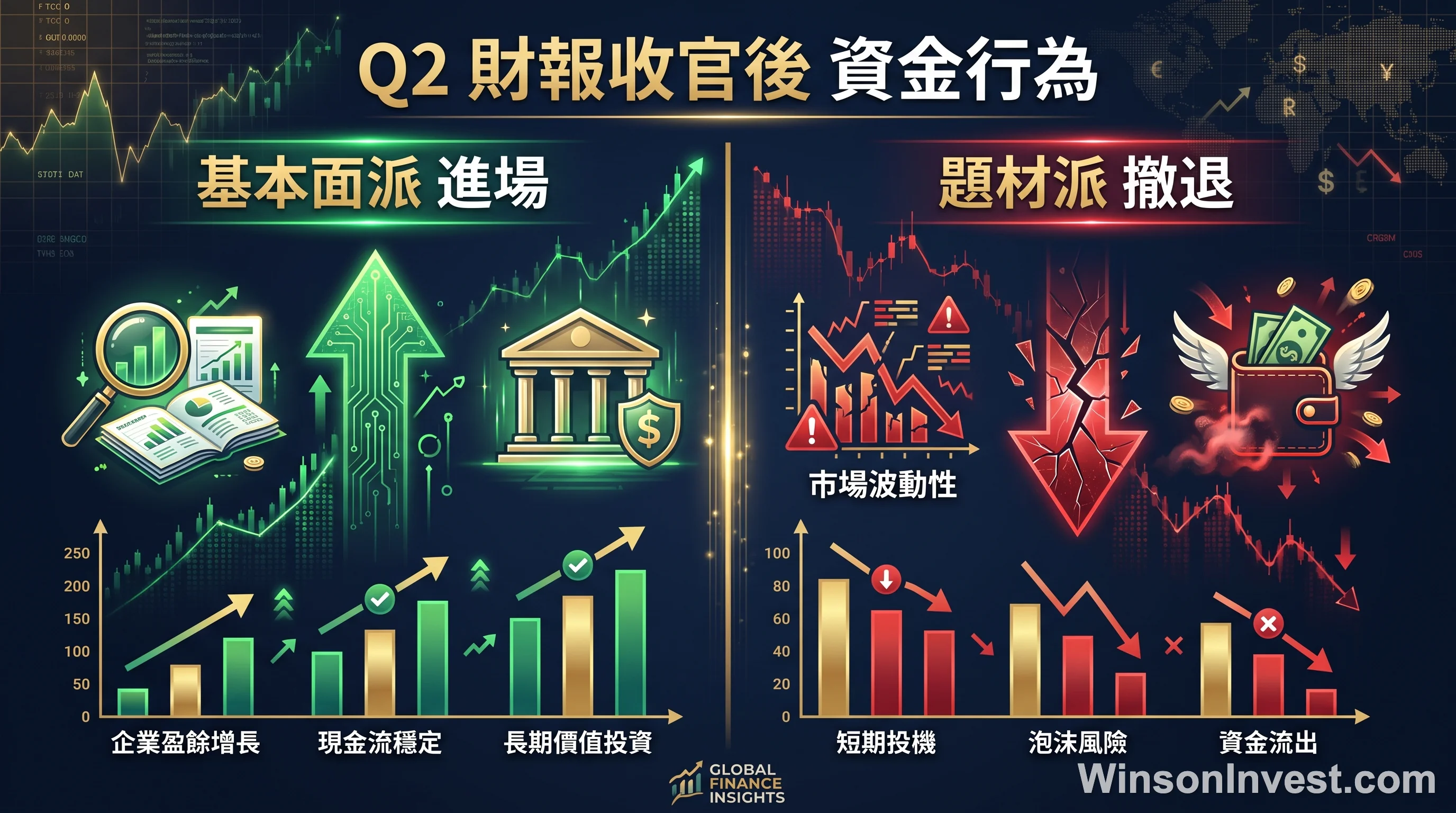 Q2 財報季後的資金行為與散戶動作對照