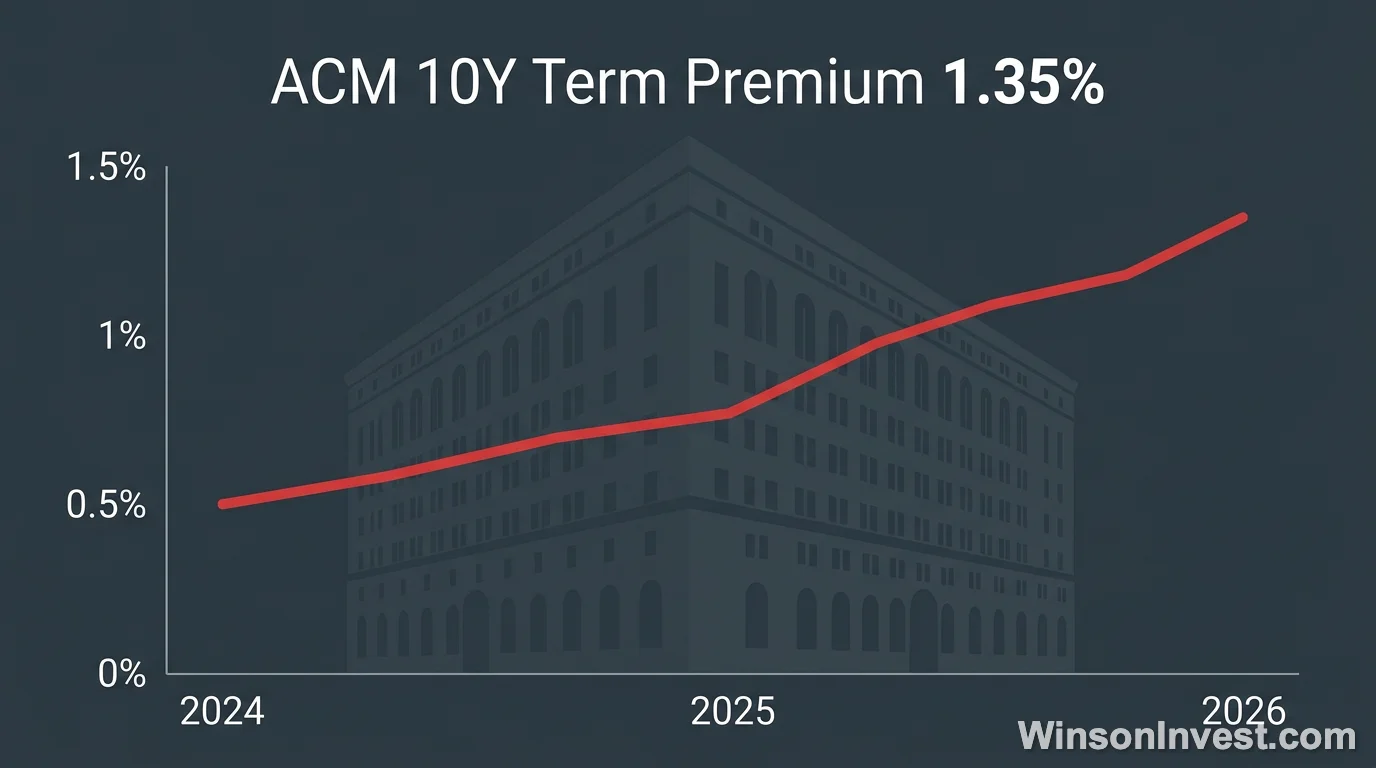 ACM 期限溢價走勢與十年期實質殖利率