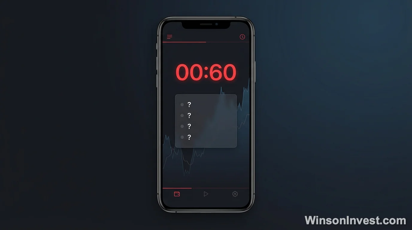 手機計時器 00:60 倒數畫面