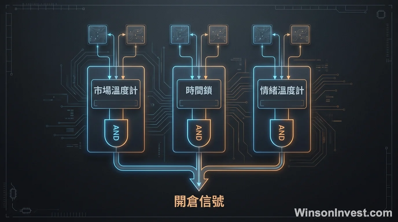 三個空倉指標的 AND 門觸發邏輯